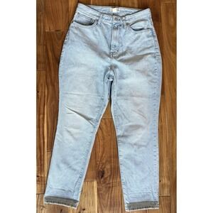 Madewell The Curvy Perfect Vintage Jeans Women's 28 Tall Light Wash Straight Leg